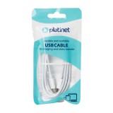 Platinet Type-C Type-C kábel 5A 100W 1,5M 480Mbps TPE  fehér