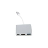 Platinet USB-C 3.2 Gen1 3 az 1-ben hub, HDMI 4K, USB-A 3.2, USB-C PD 100W, alumínium