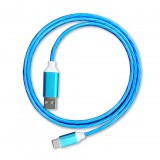 PLATINET USB-C ledes világító Kábel kék 2A 1M (PUACL1BL) (125773) - Adatkábel
