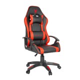 Platinet Varr Zolder Gaming szék, deréktámasztó párnával, kivehető nyakpárnával, fekete és piros