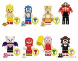 Platinum Xin Electronic Commerce Co. Ltd. 8 db-os Sonic a sündisznó jellegű mini figura szett kiegészítőkkel