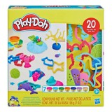 Play-Doh: 20 db-os víz alatti világ gyurmaszett 7 tégely színes gyurmával - Hasbro