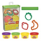 Play-Doh: Gyurmakészlet tárolóban – Gyümölcs formákkal - Hasbro