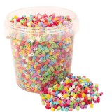 PlayBox: 5mm-es MIDI kreatív színes vasalható gyöngyök vödörben 5000db-os szett