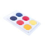 PlayBox: 6 színű vízfesték készlet 30mm-es korongokkal