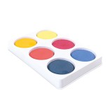 PlayBox: 6 színű vízfesték készlet 57mm-es korongokkal