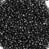 PlayBox: Betűs műanyag fűzhető fekete gyöngy szett 500db-os