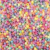 PlayBox: Csíkos, pasztell színű fűzhető gyöngyök 9mm 1550db