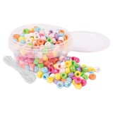 PlayBox: Csillogó gyöngyház színű fűzhető gyöngyök 300db