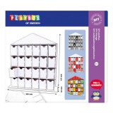PlayBox: DIY adventi naptár 24 rekeszes 44,5x39x9,5 cm