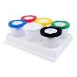 PlayBox: Ecsetmosó pohár szett tárolóval 6db-os