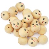 PlayBox: Fa golyók különböző arcokkal 22mm-es átmérő 20db