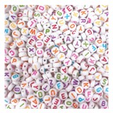 PlayBox: Fehér kerek betűs gyöngy szett 750db-os