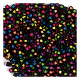 PlayBox: Fekete műanyag szívecskés gyöngy szett 300db-os