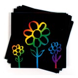 PlayBox: Fekete viaszos kaparós papír szett 100db-os