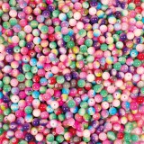 Playbox: Fűzhető színes melange üveggyöngy készlet – O 8 mm 250db-os csomag