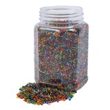 PlayBox: Fűzhető színes műanyag áttetsző gyöngyök 2-3 mm 500g