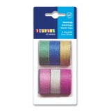 PlayBox: Glitteres dekor ragasztószalag szett 6db-os