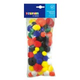 PlayBox: Pompon alapszínekben 100db 15-35mm