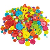 PlayBox: Színes gombok különböző méretben 500g-os csomag