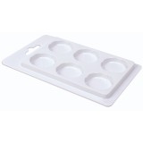 PlayBox: Üres 6 férőhelyes festőpaletta 30mm-es korongokhoz 6db-os szett