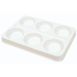 PlayBox: Üres 6 férőhelyes festőpaletta 57mm-es korongokhoz 6db