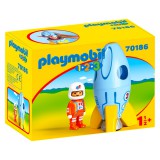 Playmobil 1.2.3: Űrhajós rakétával 70186