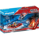 Playmobil: Tűzoltók helikopterrel és hajóval 70335