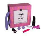 Pleasure Box Love to Play - vibrátor szett - 6 részes (pink-lila)