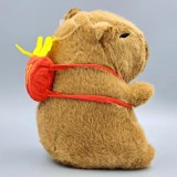 Plüss kapibara piros hátizsákkal