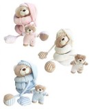 Plüss macis spirál csörgős, sípolós - kék színben