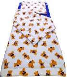 Plüss Mackó Kék Sállal mintás - 2 részes ovis garnitúra - 90x130 cm