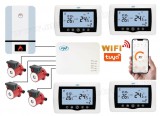 PNI Intelligens 4 zónás vezeték nélküli Wifi okos termosztát MCT440-WIFI-RF4 QUAD TuyaSmart