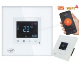 PNI Intelligens Wifi okos termosztát Gázkazánhoz és elektromos fűtéshez MCT26W-WIFI TuyaSmart Fehér