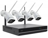 PNI Vezeték nélküli kültéri kamera rendszer 4 db 3 Mpixel IP kamerával és NVR videó rögzítővel WIFI 660-4 3MP