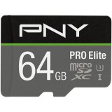 PNY 64GB microSDXC Pro Elite Class 10 U3 + adapterrel P-SDU64GV31100PRO-GE