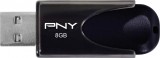 Pny 8gb attaché 4 flash drive usb2.0 black fd8gbatt4-ef