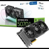 PNY GeForce RTX 5070 Ti 16GB Triple Fan OC videókártya (VCG5070T16TFXPB1-O) (VCG5070T16TFXPB1-O)