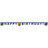 Pókemberes "Happy Birthday" party felirat