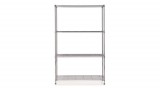 Polcrendszer, fém, 4 polc, 160x90x35 cm, ALBA
