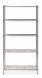 Polcrendszer, fém, 5 polc, 200x90x35 cm, ALBA