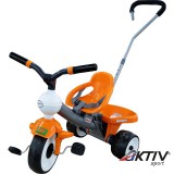 Polesie Szülőkaros tricikli narancssárga