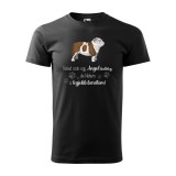 Póló Angol bulldog mintával - Fekete XXXL méretben