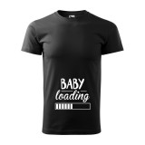 Póló Baby loading mintával - Fekete XXL méretben