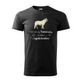 Póló Francia bulldog mintával - Fekete XXXL méretben