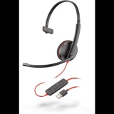 Poly Blackwire 3210 USB-A mono headset (209744-201) (poly209744-201) - Fejhallgató
