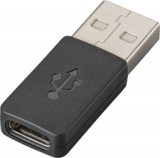 Poly Plantronics USB-C to USB-A Adapter Black 85Q49AA