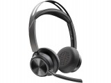 Poly Plantronics Voyager Focus 2-M Teams Wireless Bluetooth Headset with Charge Stand Black 214433-02M