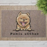 Pomis kutyás lábtörlő barna háttérrel (60 x 40 x 0,2 cm)