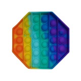 Pop It-Stresszoldó Játékként vagy Társasjátékként is használható-Nyolcszög Alakú-Szivárvány színű